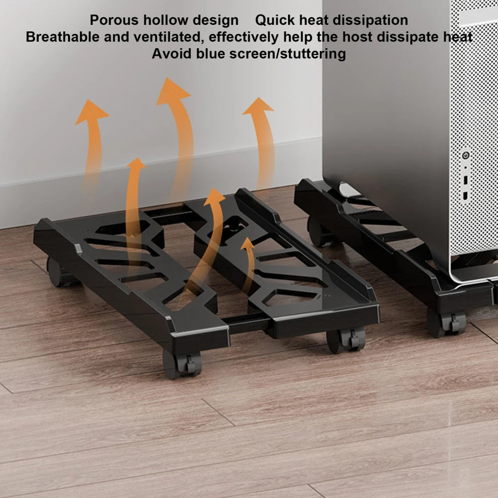 Adjustable Heavy-Duty Mobile CPU/ PC Stand