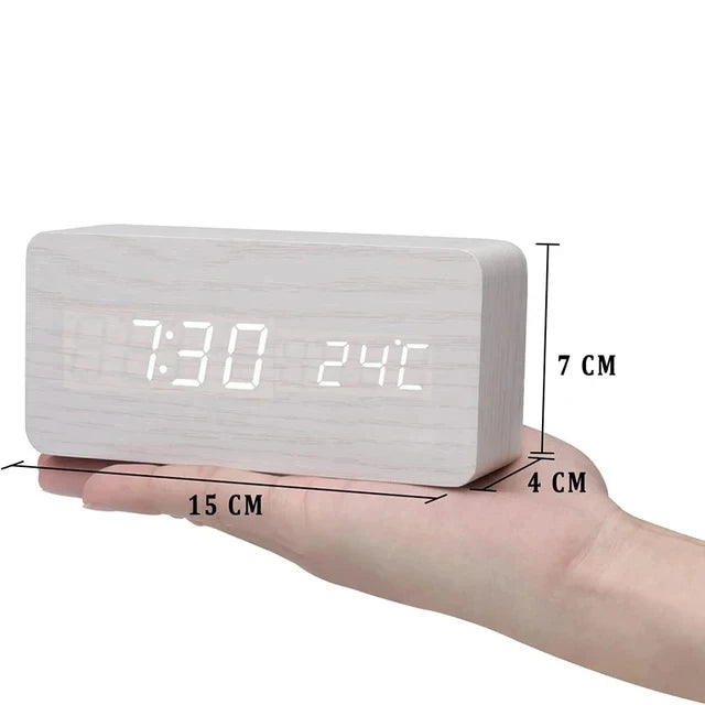 Alarm Clock, Wooden Decor