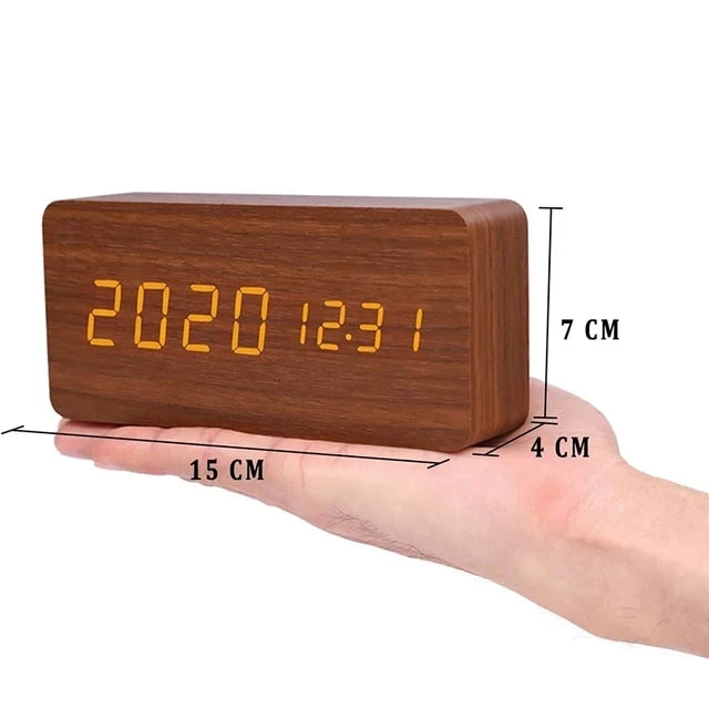 Alarm Clock, Wooden Decor