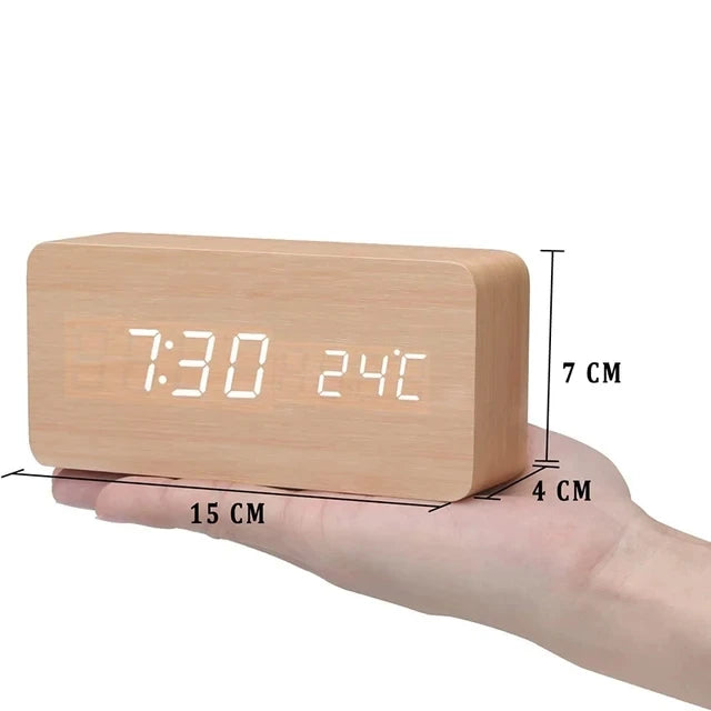 Alarm Clock, Wooden Decor