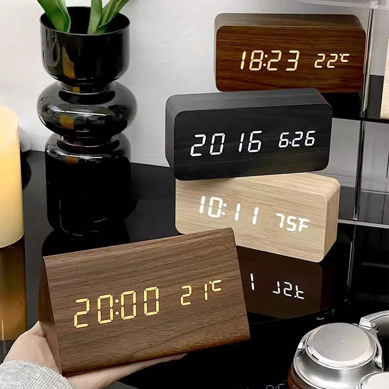 Alarm Clock, Wooden Decor