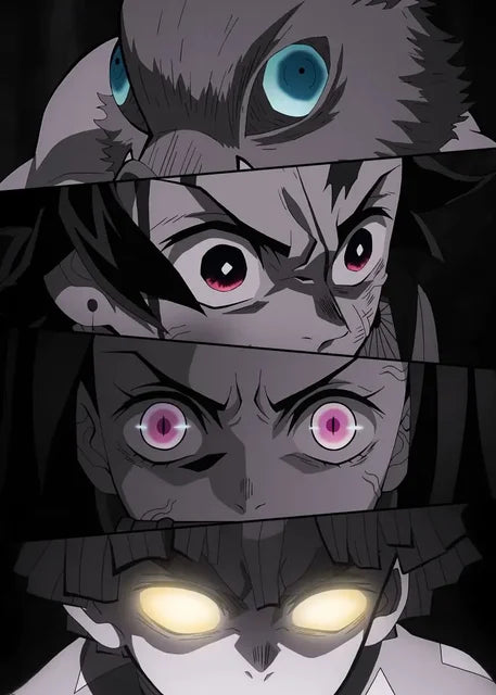 Demon Slayer Team Eyes Art Poster