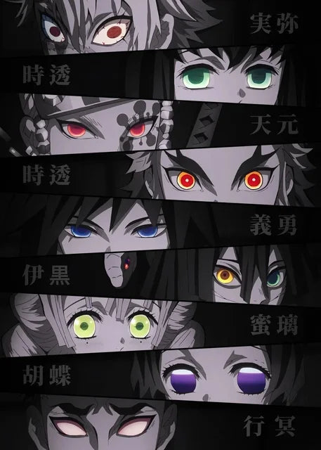 Demon Slayer Team Eyes Art Poster