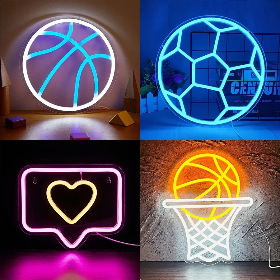 Basketball Hoop Neon Sign