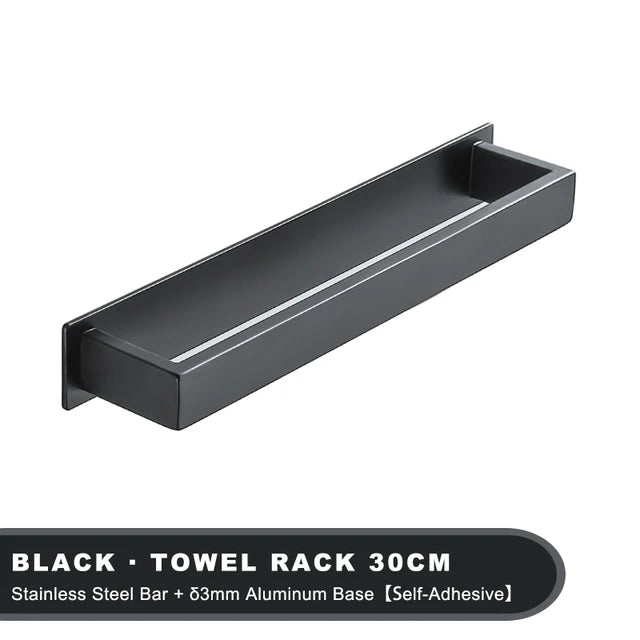 Black Stainless Steel Towel Holder