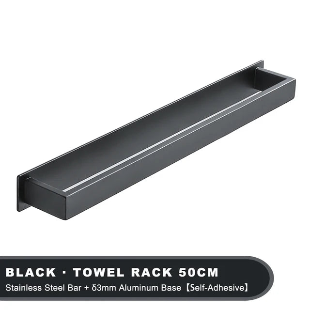 Black Stainless Steel Towel Holder