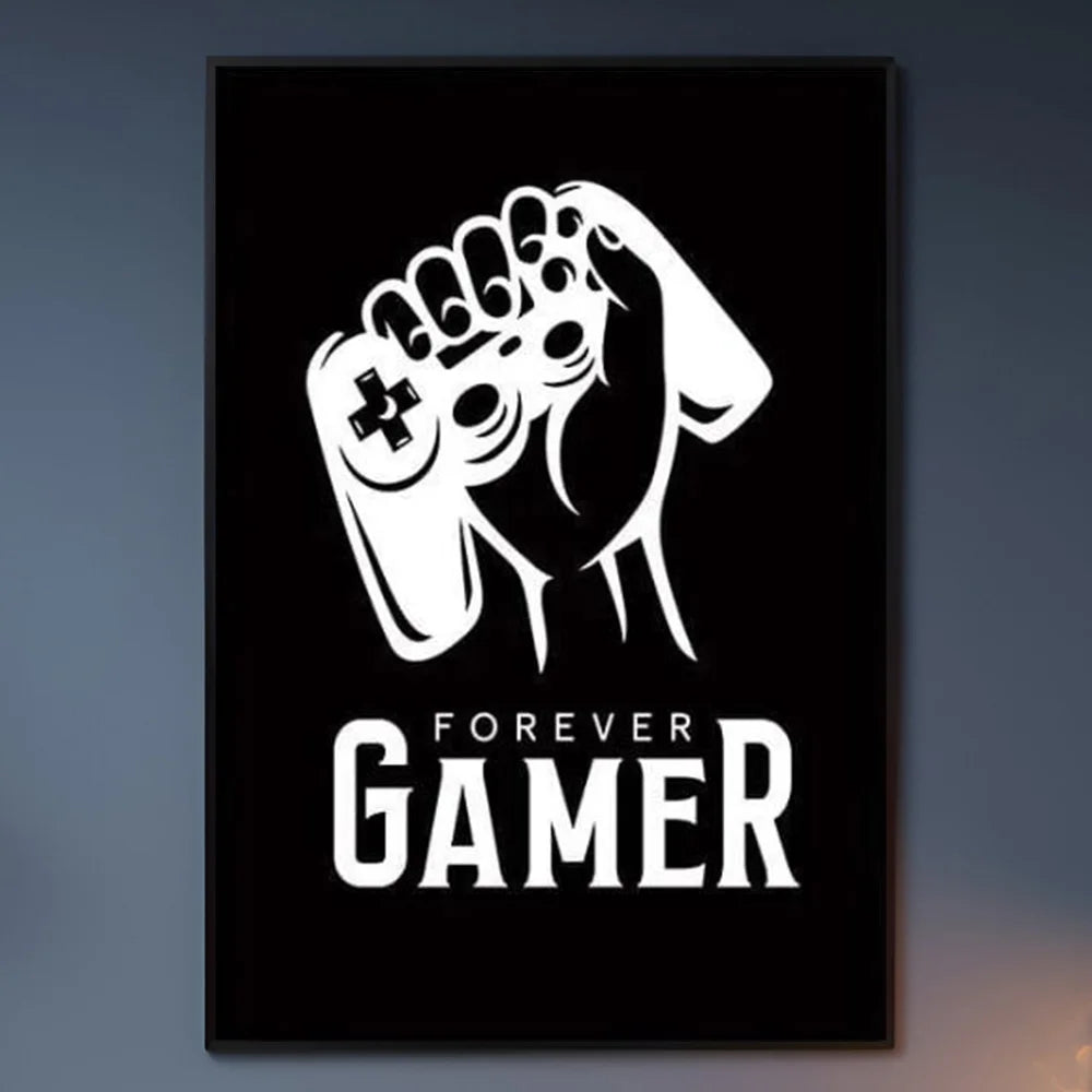 Black and White Gaming Wall Art