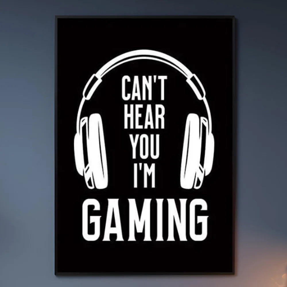 Black and White Gaming Wall Art