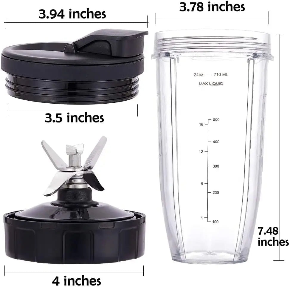 Ninja Blender Replacement Cups 24oz With Extractor Blade