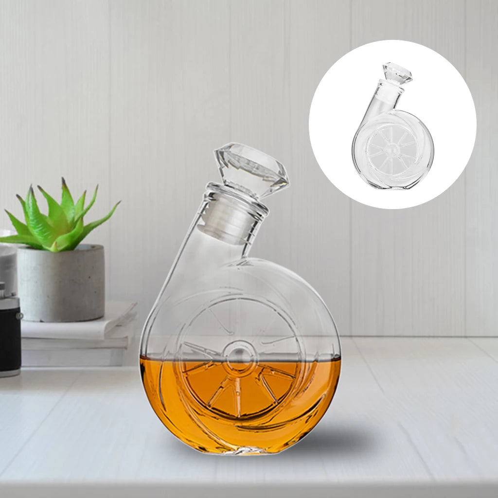 Glass Turbo Shaped Liquor Bottle