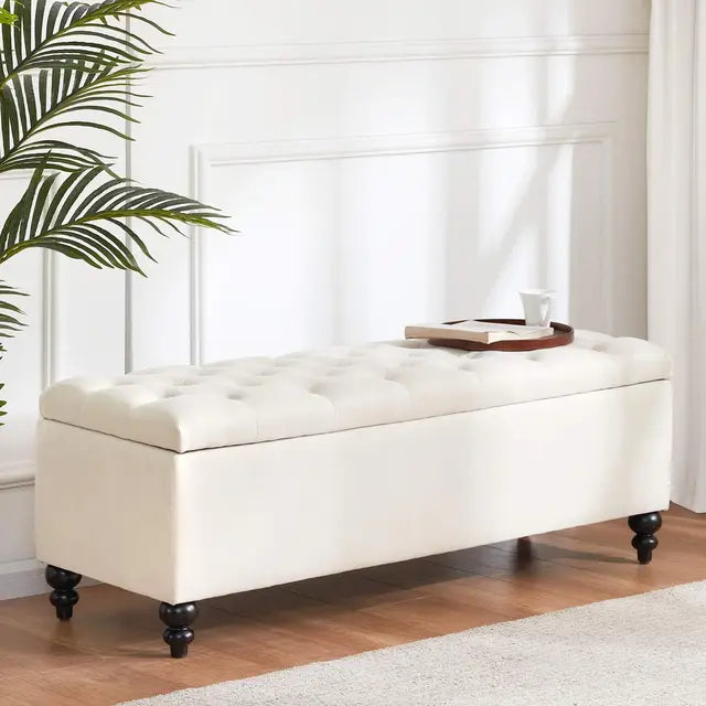 Button-Tufted Ottoman