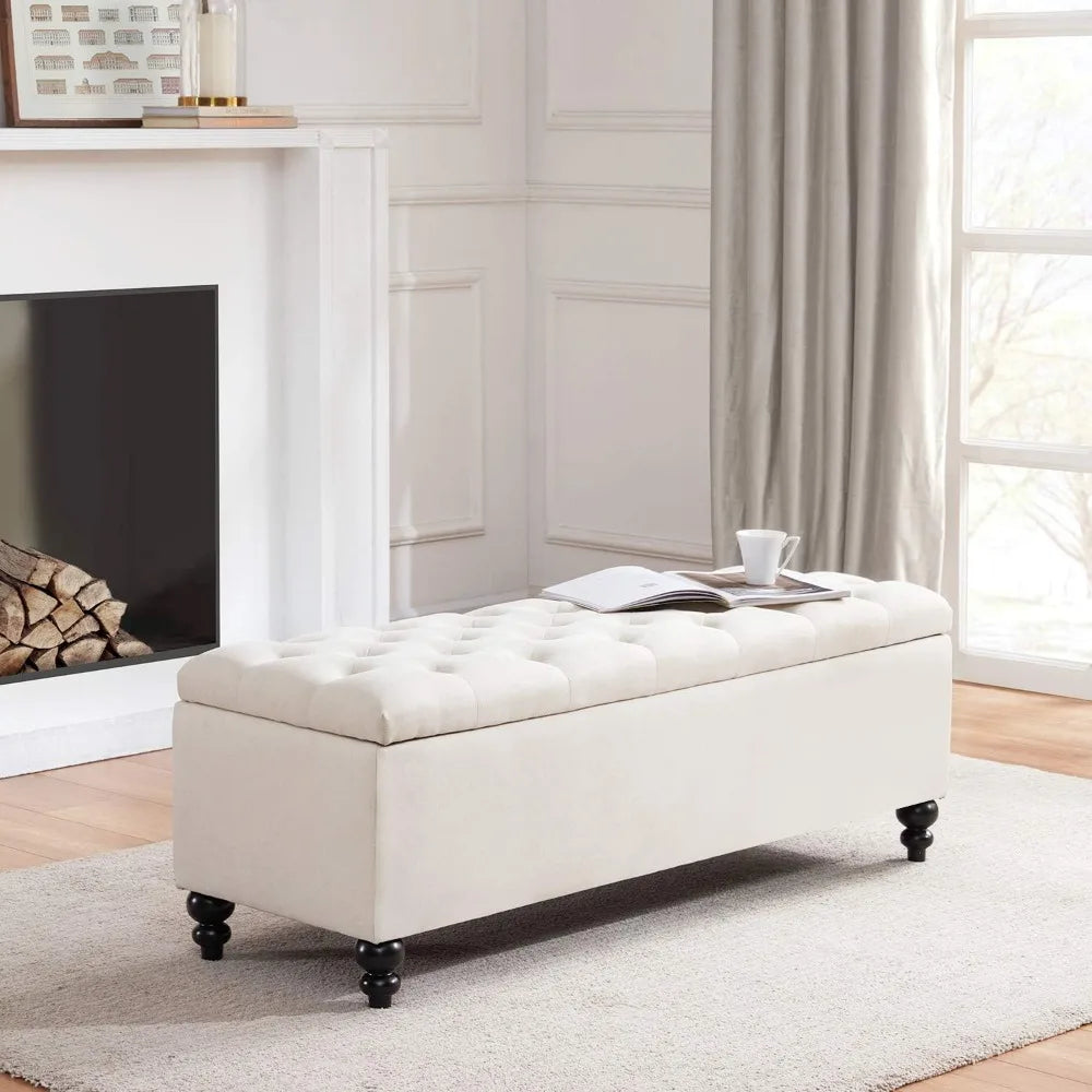 Button-Tufted Ottoman