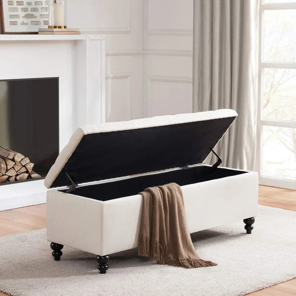 Button-Tufted Ottoman