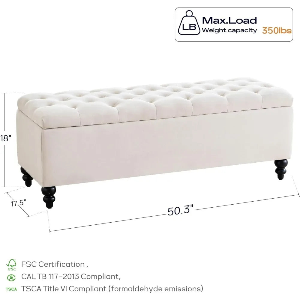 Button-Tufted Ottoman