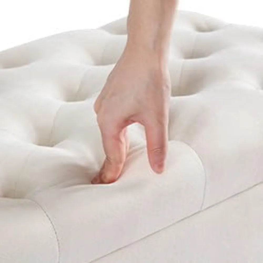 Button-Tufted Ottoman