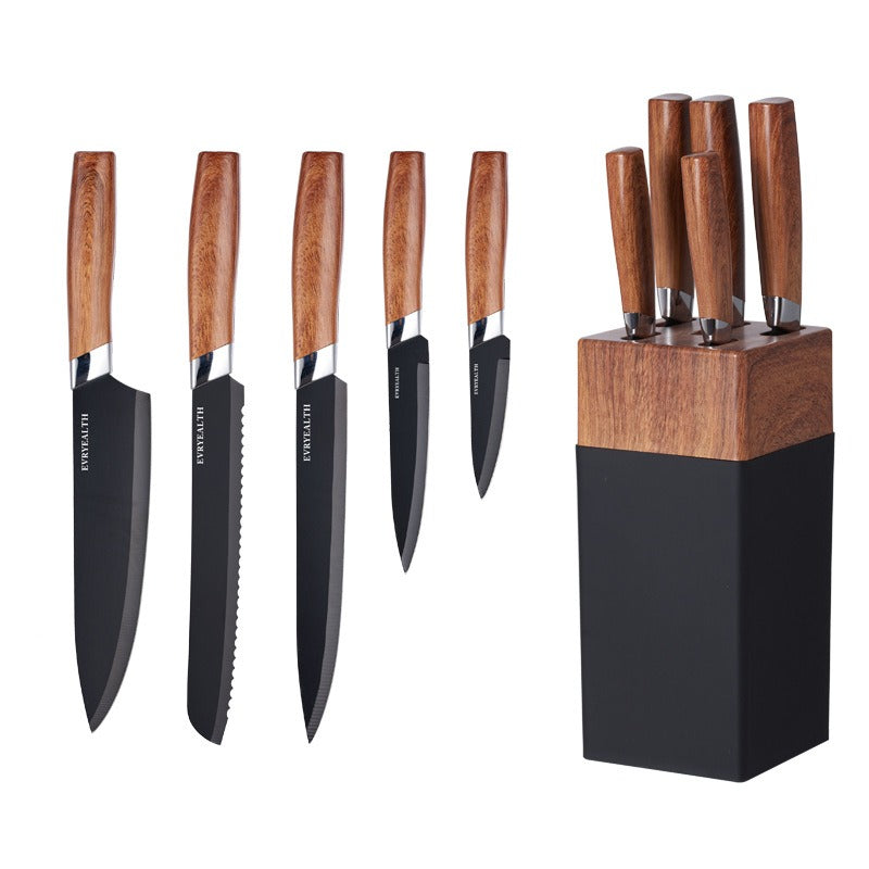 Stainless Steel Knife Wooden Handle Knife Set Kitchen Six-Piece Set Kitchen Knife Fruit Knife Gift Set Knife