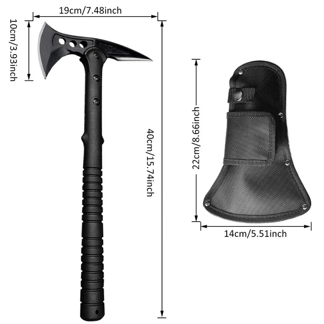 Camping Survival Hatchet Portable Hammer, Forged Steel Tactical Axes Knife
