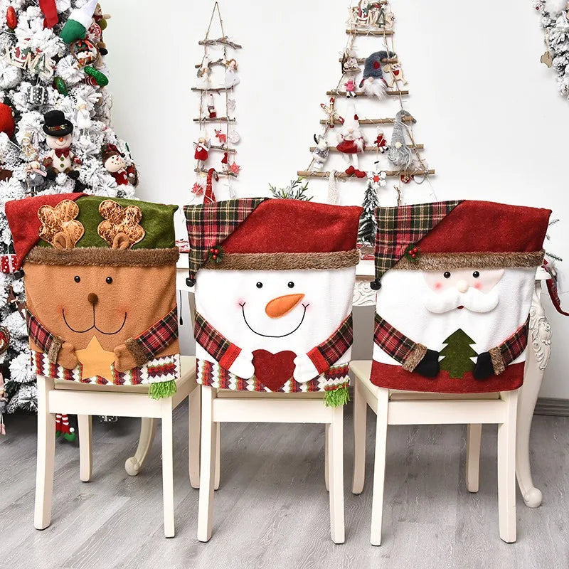 Christmas Decorative Chair Stool Set