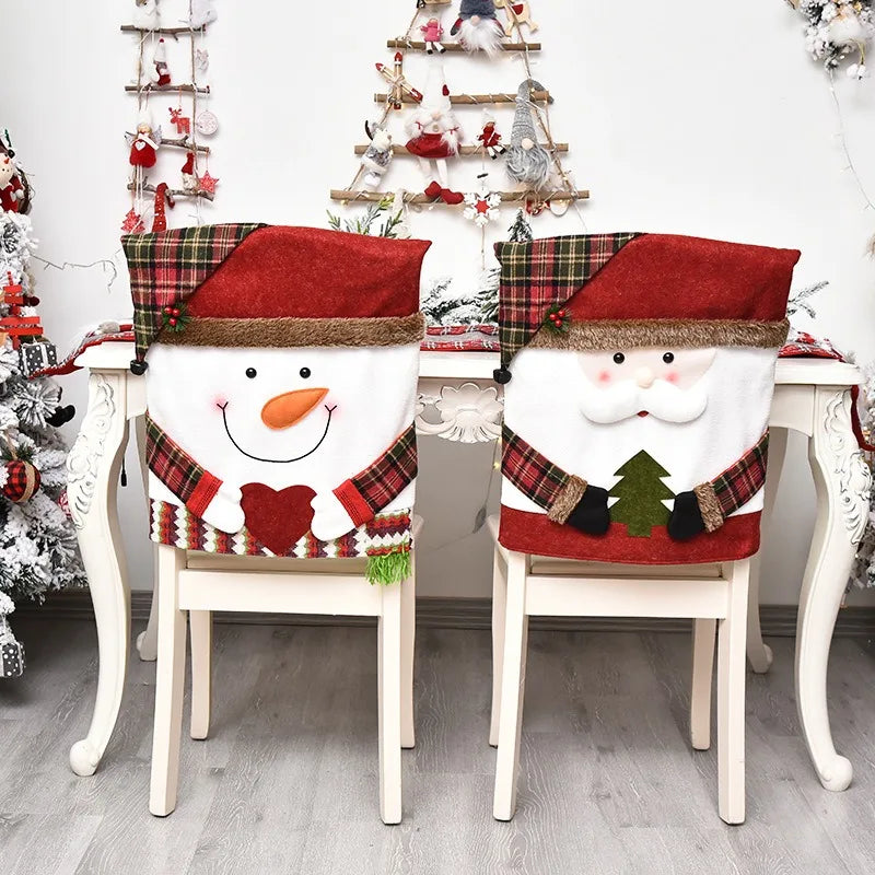 Christmas Decorative Chair Stool Set