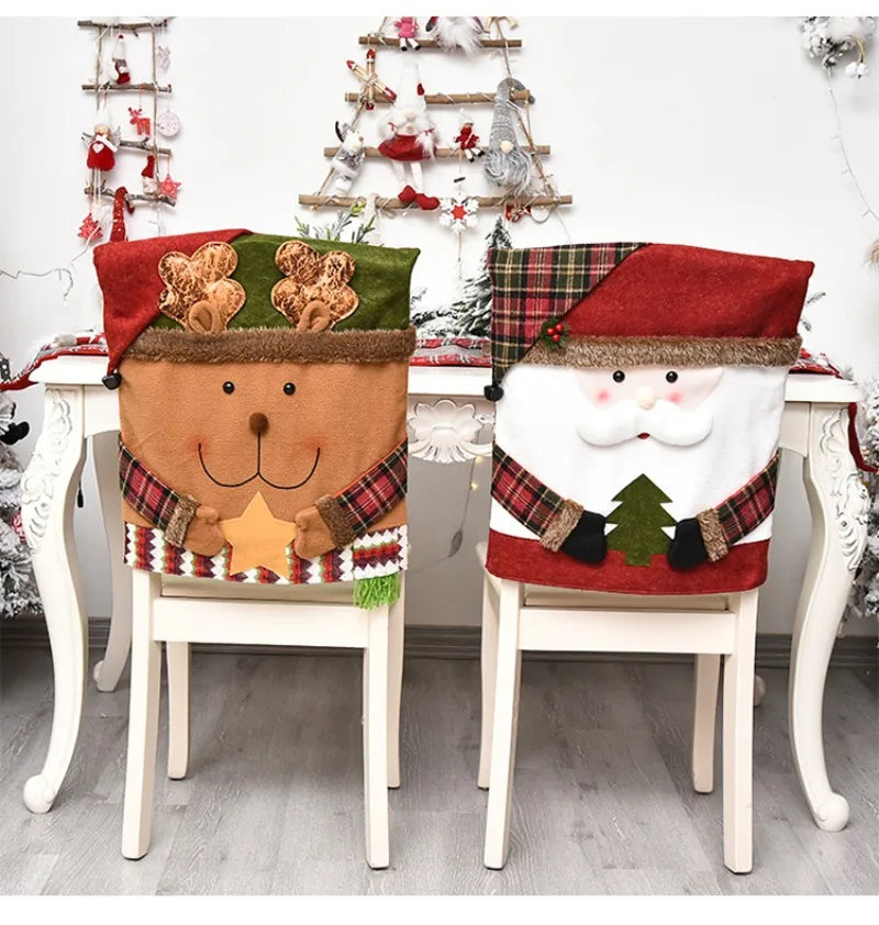 Christmas Decorative Chair Stool Set