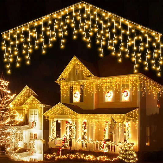 Outdoor Waterfall Christmas Lights