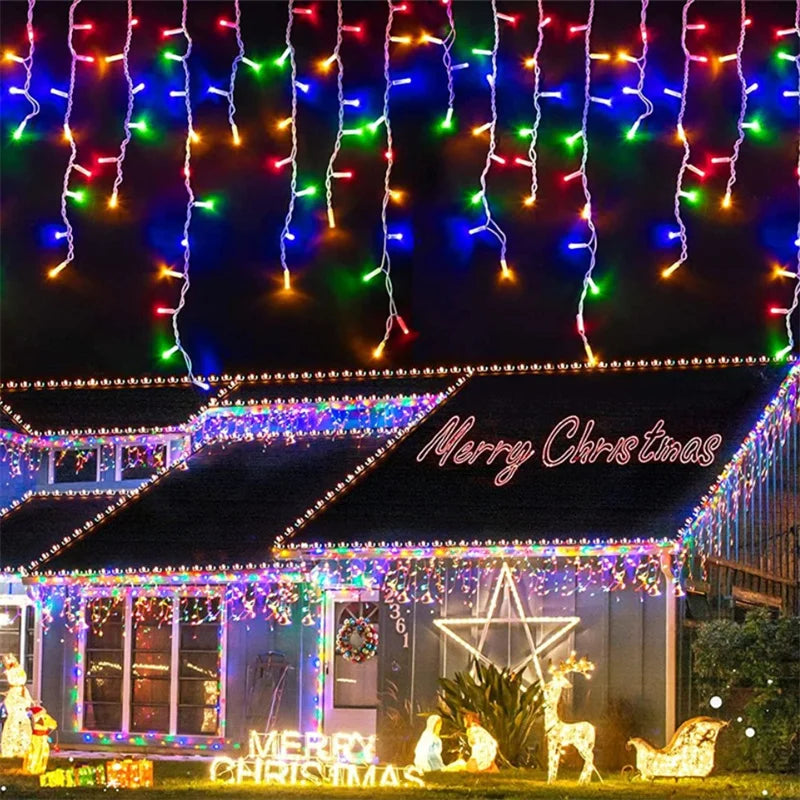 Outdoor Waterfall Christmas Lights