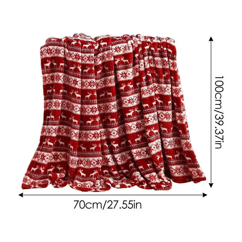 Christmas Theme Fleece Throw Blanket