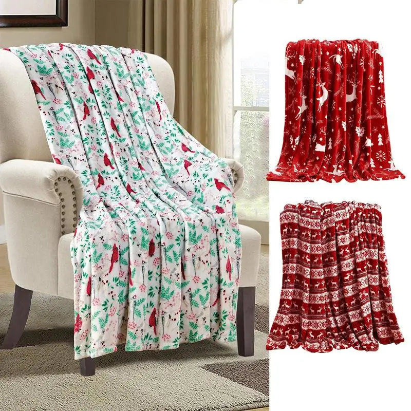 Christmas Theme Fleece Throw Blanket