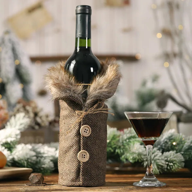 Fun Christmas Wine Bottle Cover