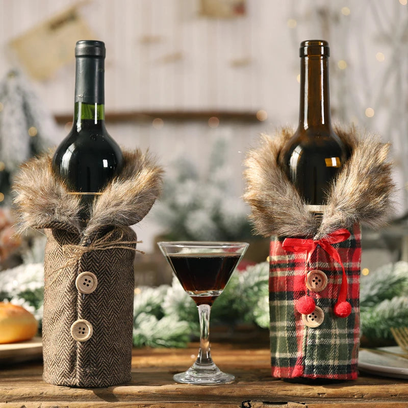 Fun Christmas Wine Bottle Cover