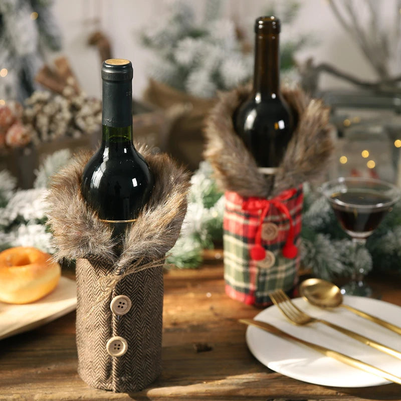 Fun Christmas Wine Bottle Cover