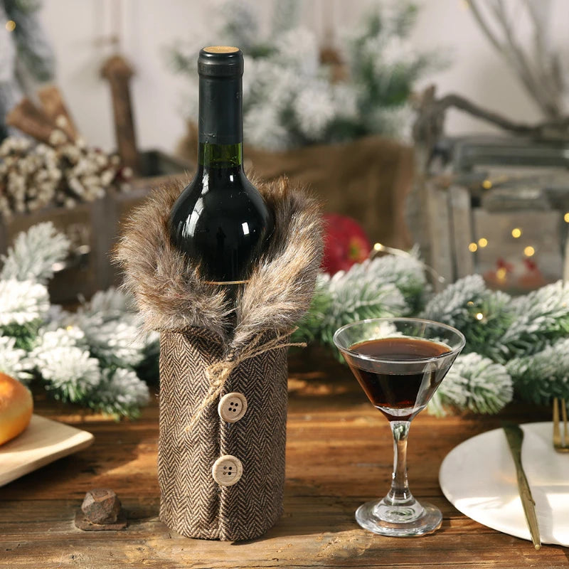 Fun Christmas Wine Bottle Cover