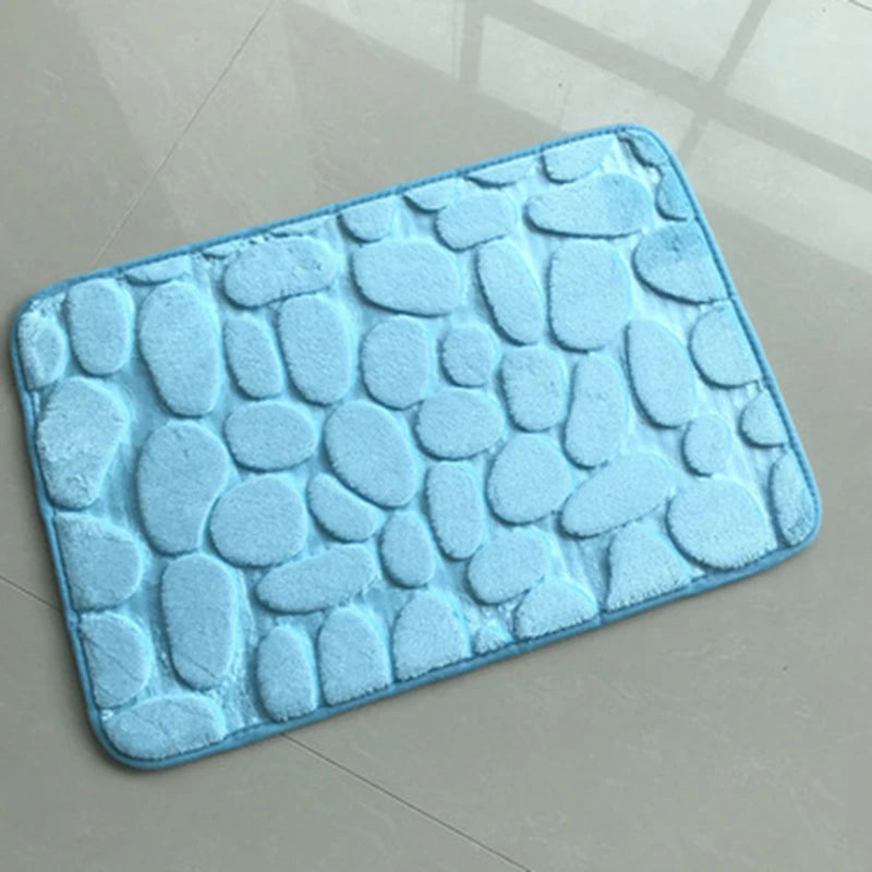 Non-Slip Cobblestone Embossed Bathroom Bath Mat