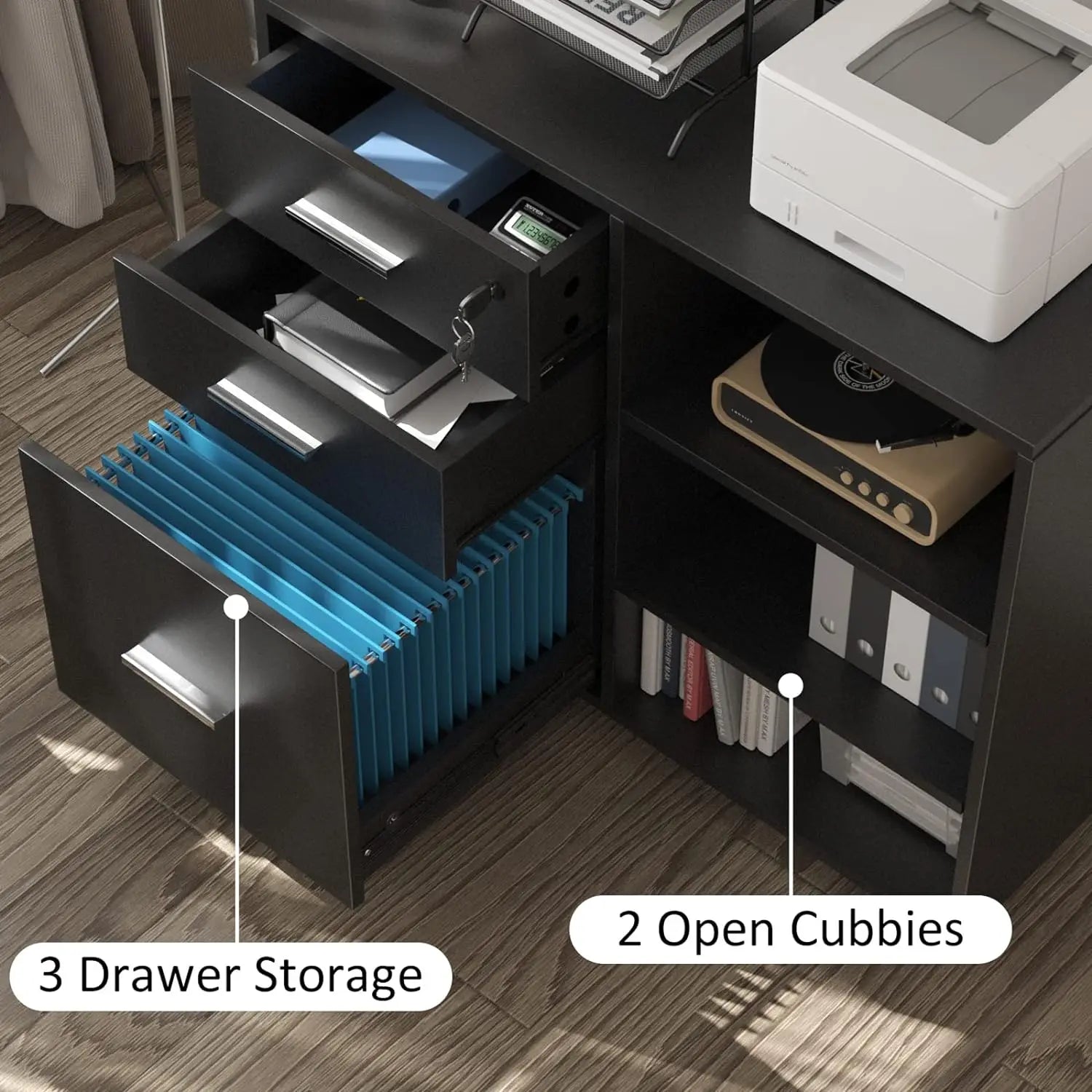 Comfort Corner 3 Drawer Mobile File Cabinet