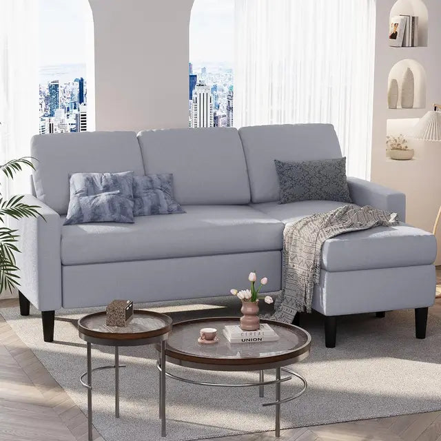 Small Compact L Sectional Sofa (Apartment/Dorm)