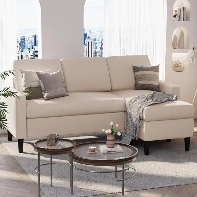 Small Compact L Sectional Sofa (Apartment/Dorm)