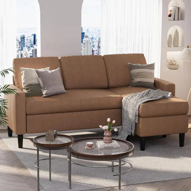 Small Compact L Sectional Sofa (Apartment/Dorm)