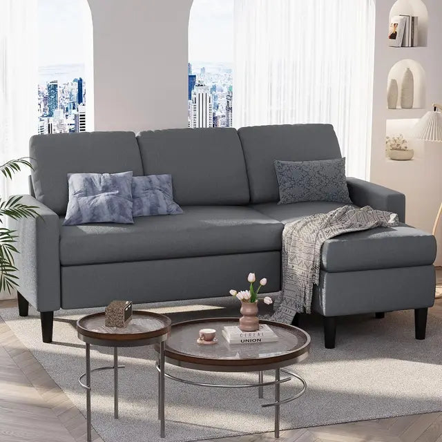 Small Compact L Sectional Sofa (Apartment/Dorm)