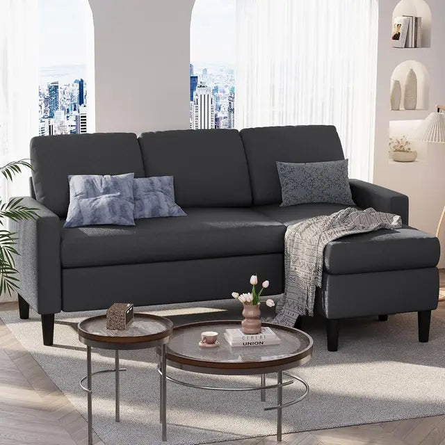 Small Compact L Sectional Sofa (Apartment/Dorm)