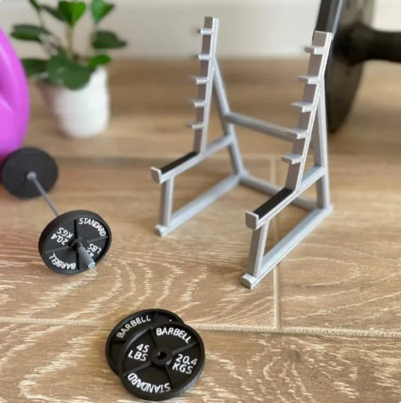 Mini Barbell Rack Pen Holder