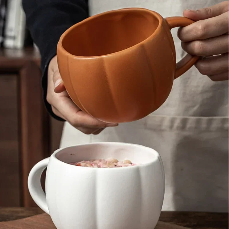 Pumpkin Cup Ceramic Coffee Cup