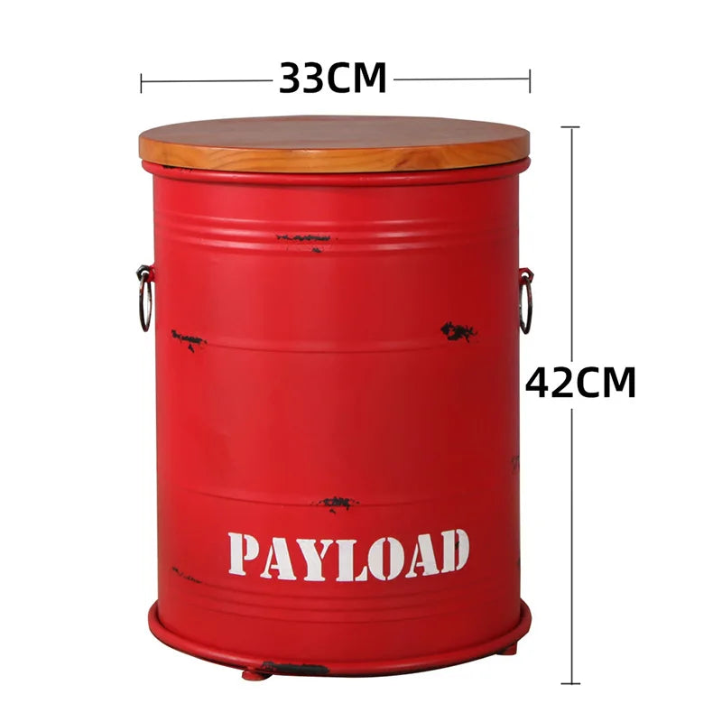 Creative Retro Paint Bucket Storage Stools