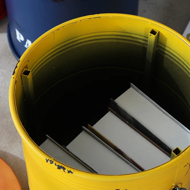 Creative Retro Paint Bucket Storage Stools