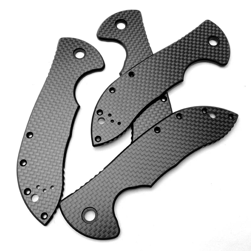 VT Custom, Carbon Fiber & G10 Knife Handles Grip Patches for Emerson Commander Folding Knives Scales DIY Make Accessories Parts