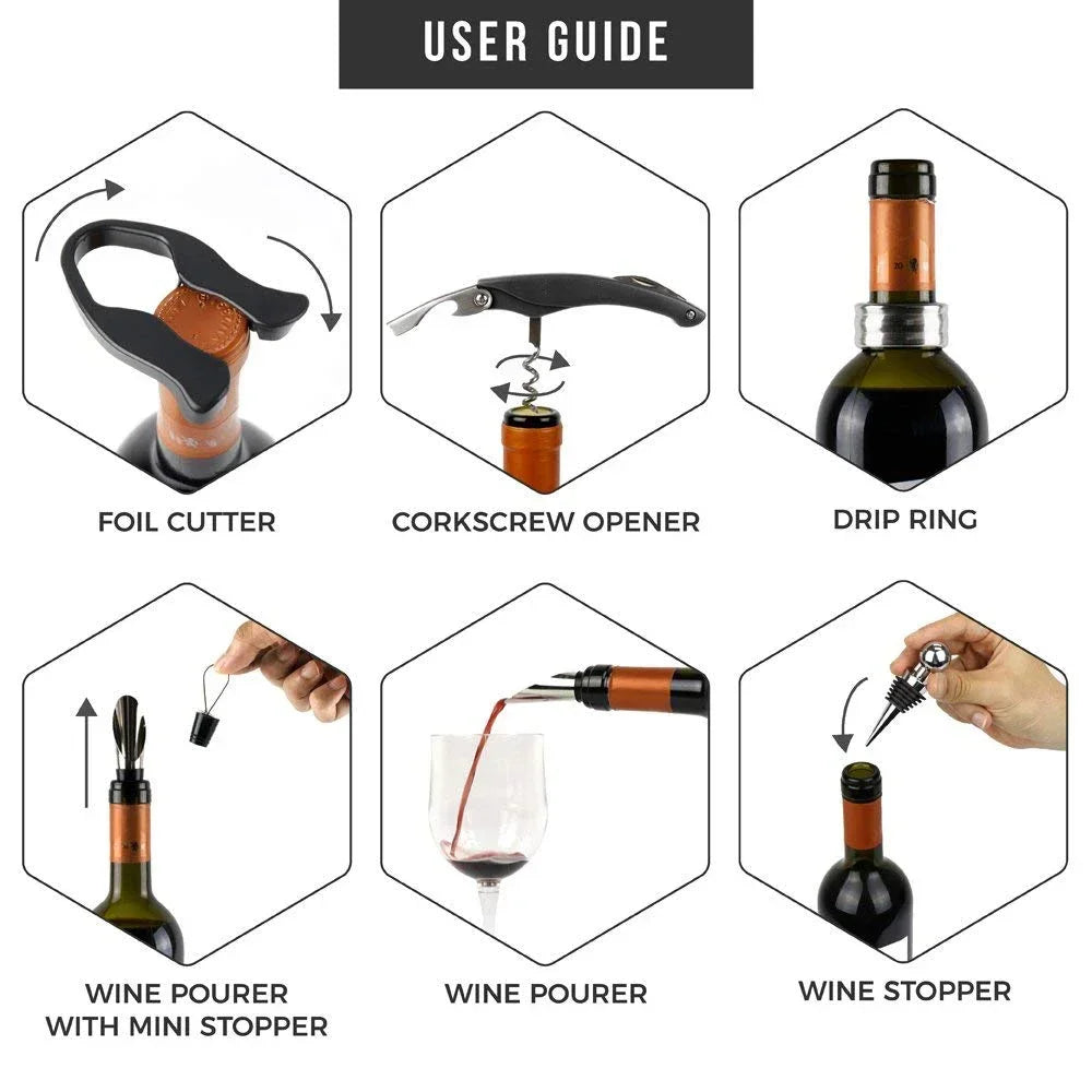 Deluxe Wine Opener Accessories Gift Tools Sets