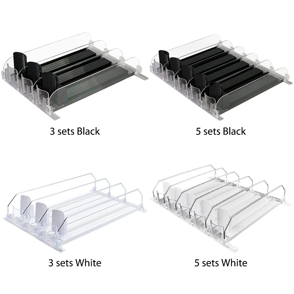 Spring Push Beverage Rack Organizer/Dispenser