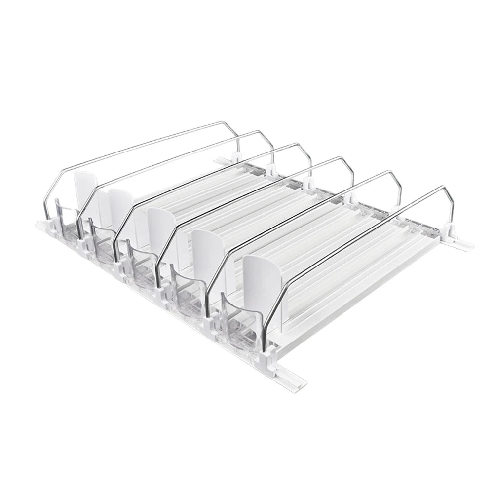 Spring Push Beverage Rack Organizer/Dispenser