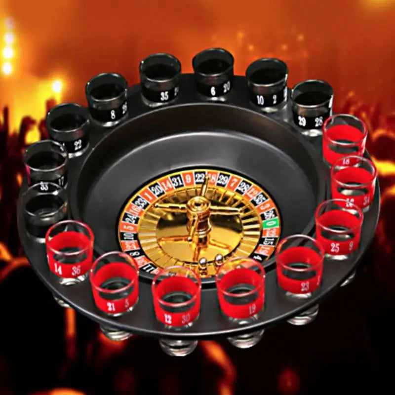 Drinking Roulette Game Set, 16 Shots