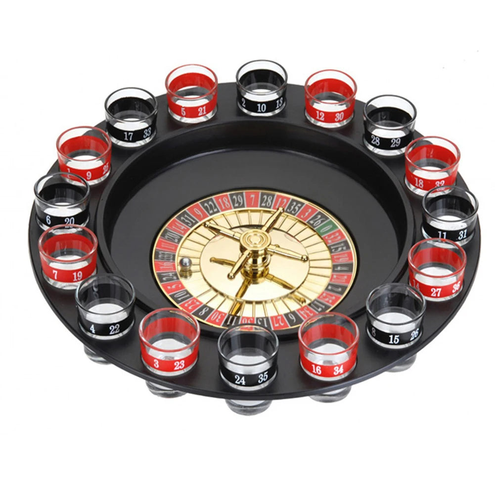 Drinking Roulette Game Set, 16 Shots