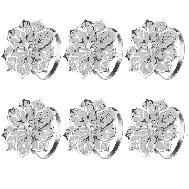 6Pcs Rose Flower Napkin Holder